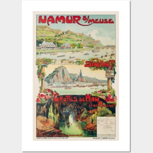 Namur sur Meuse Belgium Vintage Poster 1891 Posters and Art